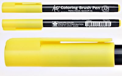 Pisak pędzelkowy Koi Coloring Brush Pen Sakura #3 yellow